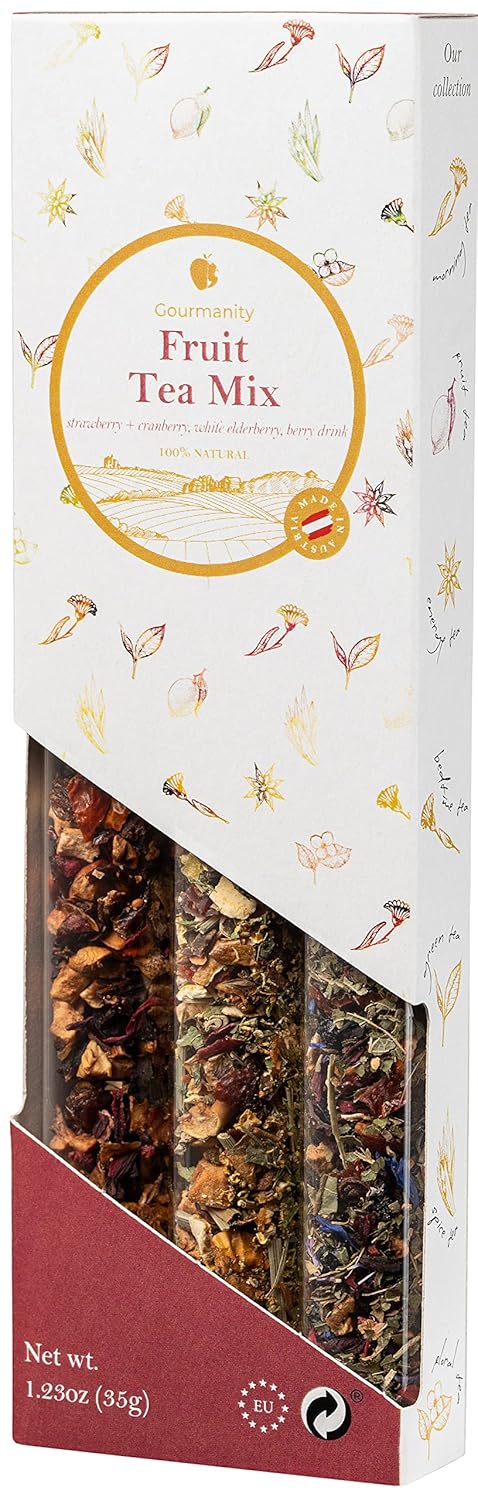 Gourmanity Bedtime Tea Sampler Gift Set, Naturally Calming Herbal Blends, Warm Up and Snuggle Down with our 3 Sleepy Tea Flavors, Product of Austria, 0.74oz