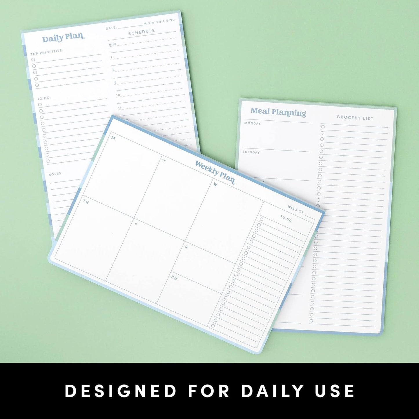 PAPERAGE To Do List Notepad, Daily To Do List Notebook, 60 Double-sided Tear-off Sheets, 1 Pack, 6.5" x 9.5", Undated Daily Planner Checklist for Office, School or Home (Pastel Rainbow Stripe)