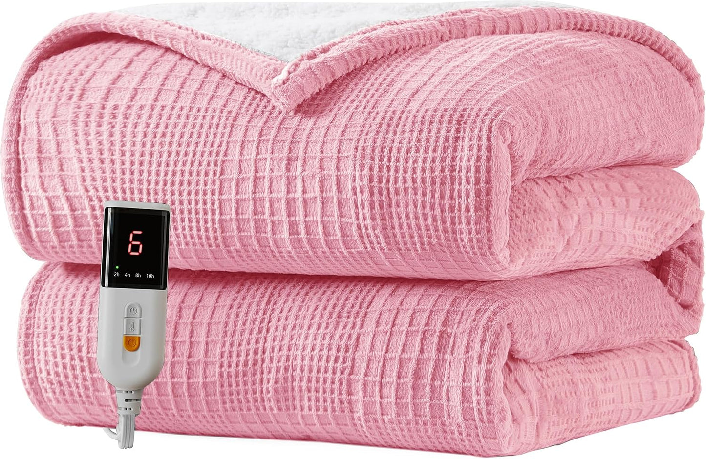 Texciting Heated Blanket Electric Blanket Throw 50''X60''-Heating Throw with 9 Heat Settings-2-10 Hours Auto Off,ETL Certified,Machine Washable (Green)
