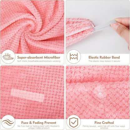 OEAGO Microfiber Hair Towel for Women: Gifts for Teen Girls Kids Girlfriends Wife Stocking Stuffers for Women Drying Wrap Towels for Curly Hair Head Accessories 3 Pacs Anti Frizz