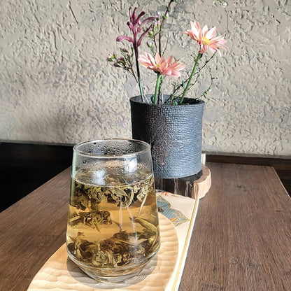 CAMEL Jasmine Green Tea - Loose Leaf Dragon Pearls, 4 oz, Natural Jasmine Aroma, Mellow Taste, Detox, Gluten Free, Vegan