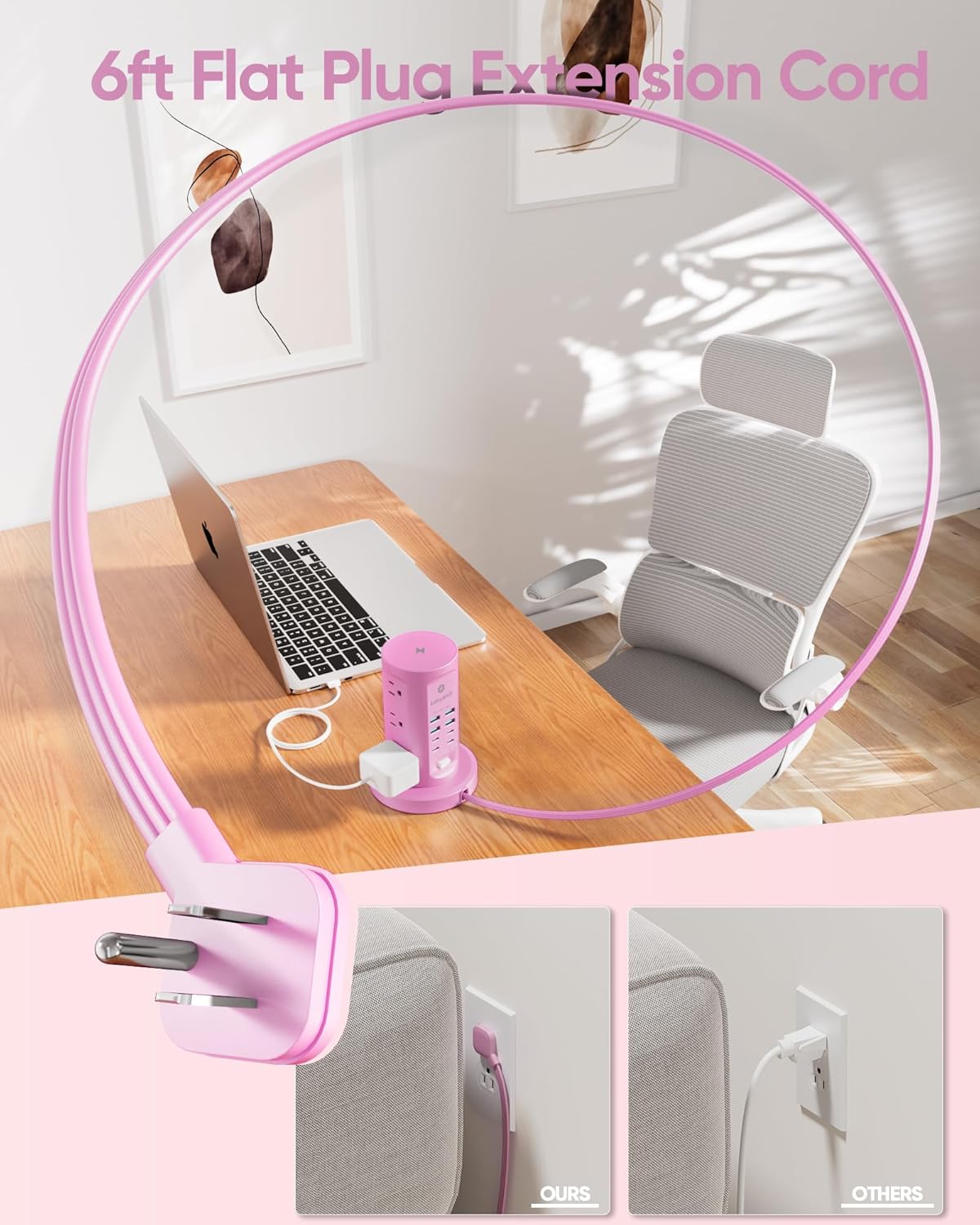 Power Strip Tower, kakyanill Charging Station 9 AC Outlets 8 USB Ports