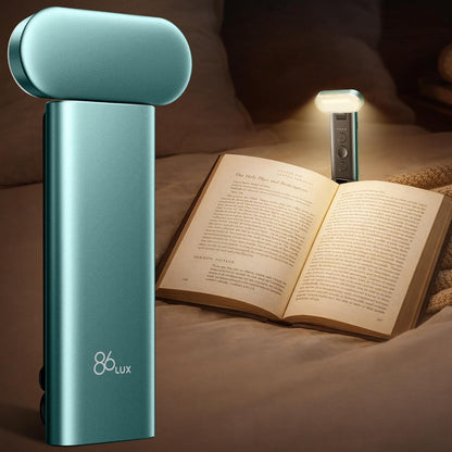 86lux Book Light, Rechargeable Reading Light for Book in Bed