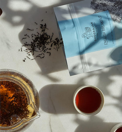 English Breakfast Loose Leaf Black Tea (200+ Servings) - Fresh Harvest - Strong Full Bodied Whole Leaf Assam Black Tea - Farm2Cup from 5th Generation Tea Farm - Bulk Pack - 1 Pound Sealable Pouch
