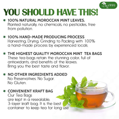 TOG999, 135 Premium Red Rooibos Tea Bags, 100% Natural & Pure from Rooibos Tea Leaves. Loose Leaf Rooibos Herbal Tea. Made with Natural Material Tea Bags. No Sugar, No Caffeine, No Gluten, Vegan.