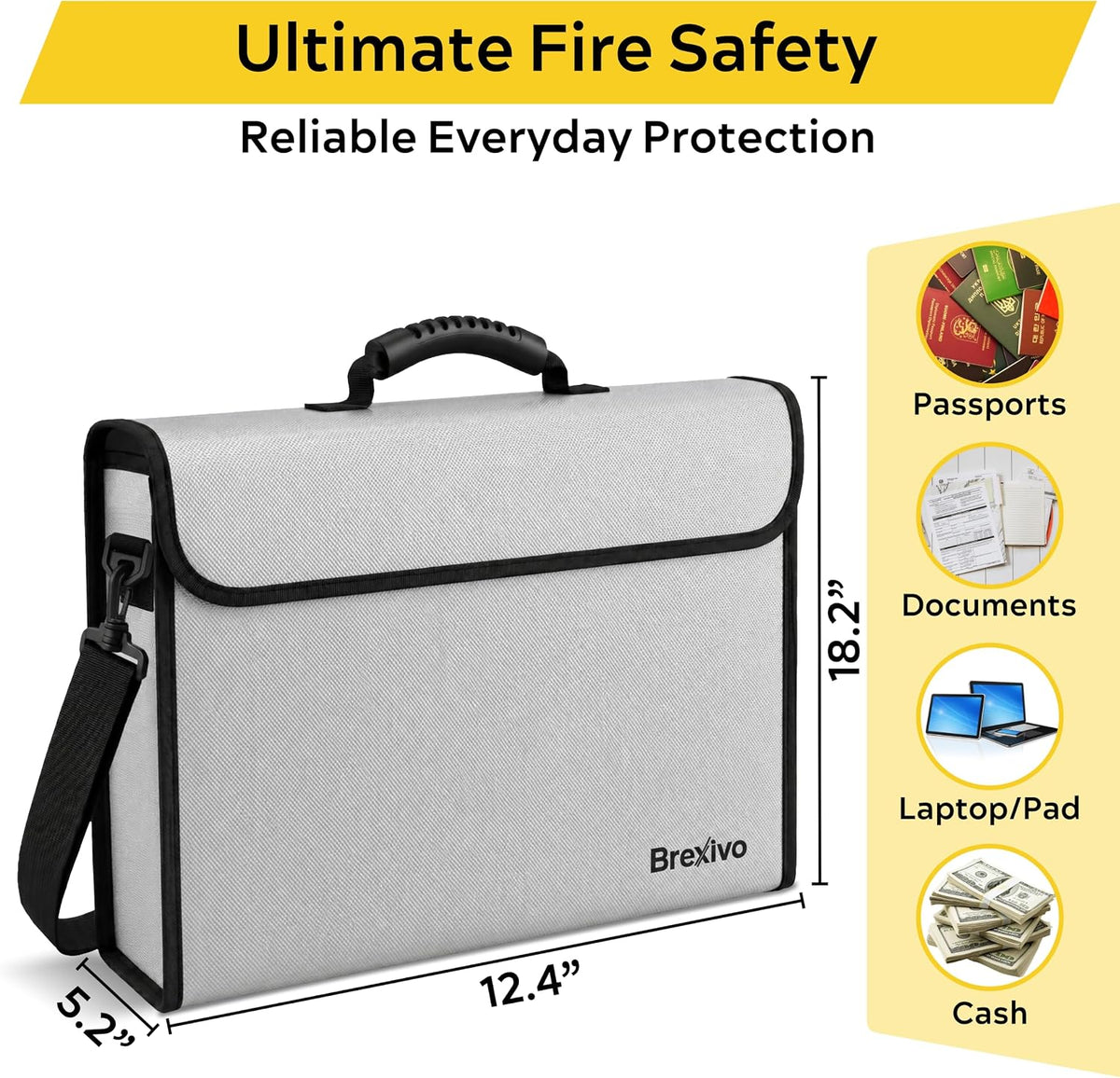 Fireproof Document Bag - Fireproof Box [Thermal Insulated] Fireproof Safety