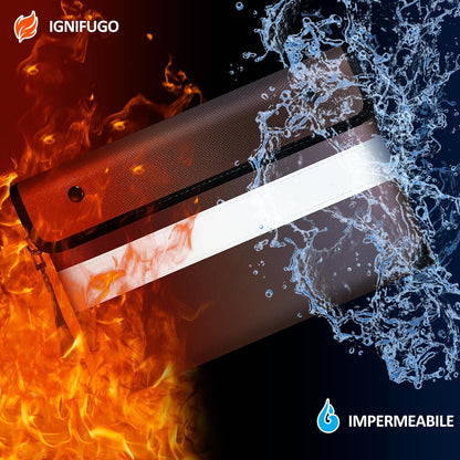 Vailoin 6200°F Fireproof Document Bag, 8 Layers of Heat Insulated Materials
