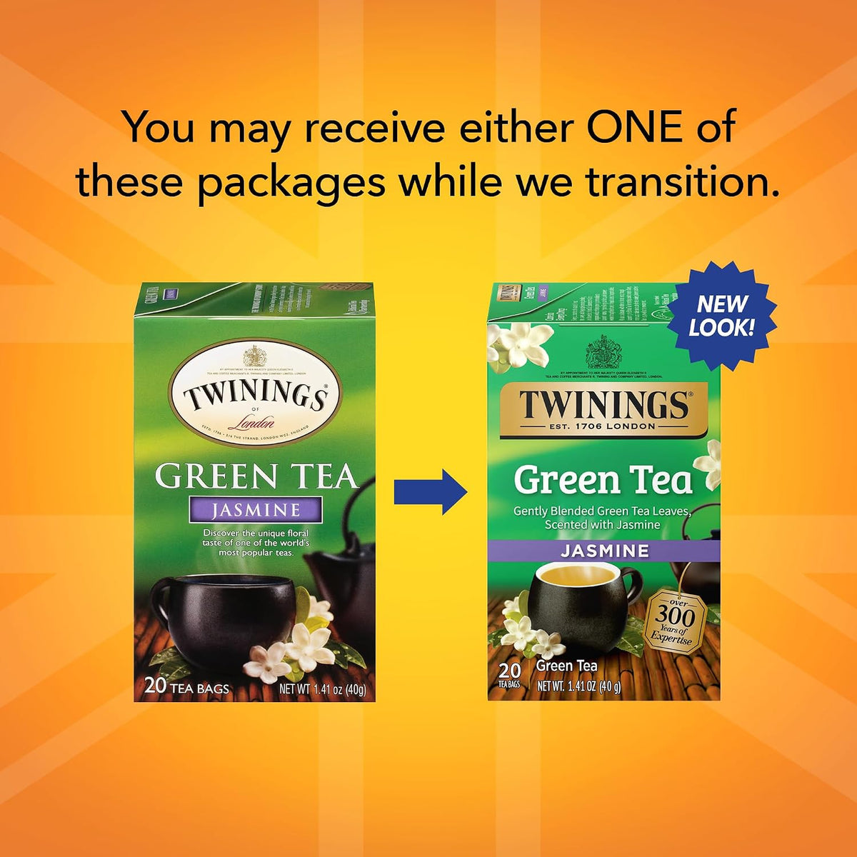 TWININGS TEA, TEA,GREEN,JASMINE 20 BAG