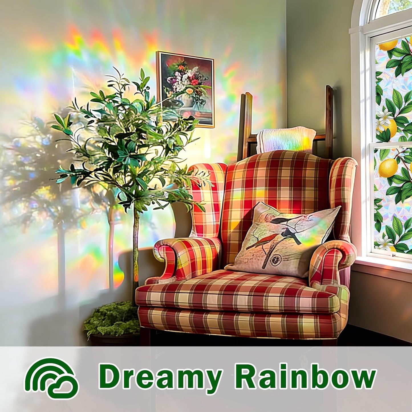 Frosted Glass Window Film, Decorative Sun Heat Blocking,Anti UV Save Energy