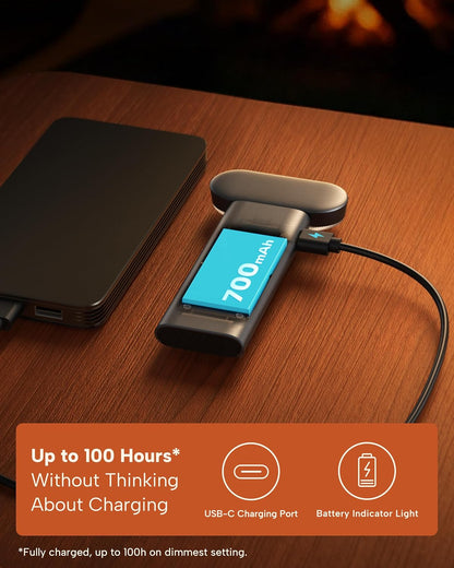 86lux Book Light, Rechargeable Reading Light for Book in Bed