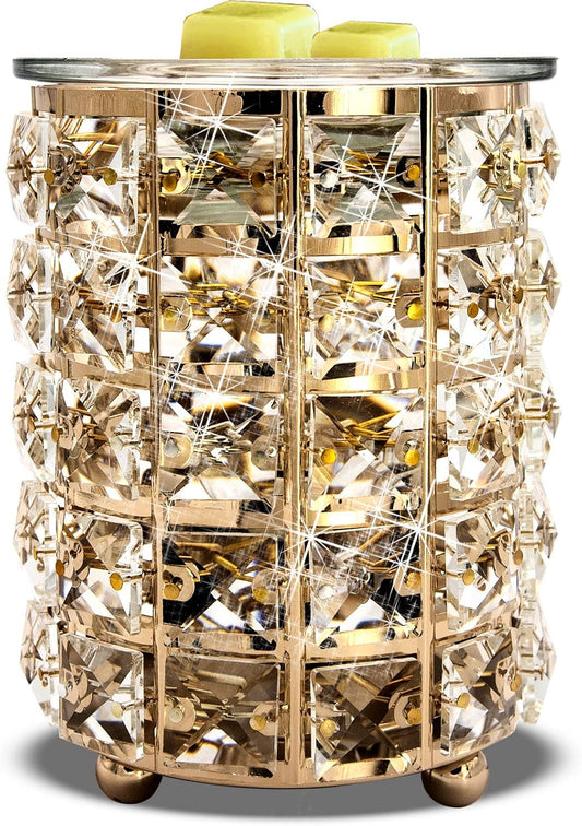 Leyoue Electric Crystal Wax Melt Warmer - Bulb Heating, Elegant Crystal Design, Quickly Melts Wax Blocks, Releases Long-Lasting Fragrance, Perfect Candle Wax Burner and Wax Warmer for Home Decor