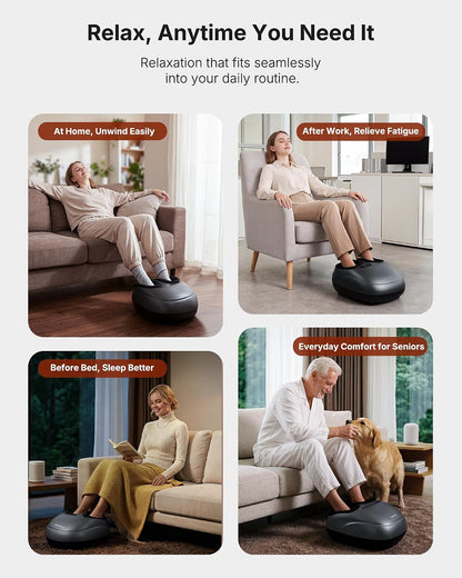 KNQZE Shiatsu Foot Massager with Heat, Compression, Deep Kneading Foot Massage for Plantar Fasciitis Relief, Remote Control, Multi Massage Modes, Auto Shut-Off Timer, FSA Eligible, Gifts for Women Men