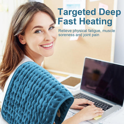 Heating Pad for Back, Electric Heating Pads for Cramps/Abdomen/Waist/Shoulder with 6 Heat Settings and Auto-Off, Moist/Dry Heat pad, Mothers Day Gifts for Mom Women Wife Grandma, 12" x 24"