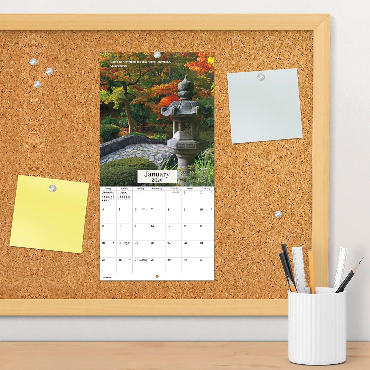 2026 Zen Mini Wall Calendar