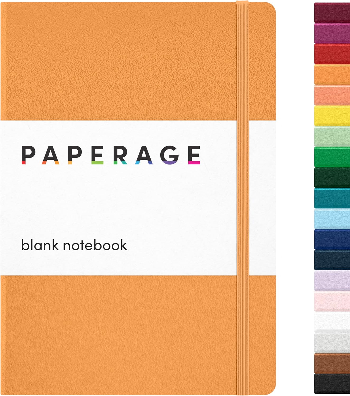 PAPERAGE Lined Journal Notebook, Hardcover Journal for Women & Men, 160 Pages, (5.6 in x 8 in), College Ruled Journaling Notebook for Work, School Supplies & Note Taking, (Black)