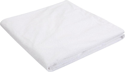 Amazon Basics Waterproof Breathable Mattress Protector, Queen Size, 18 inch Deep, Machine Washable, White