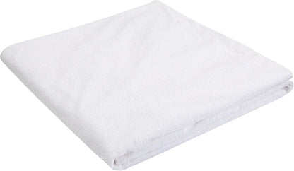 Amazon Basics Waterproof Breathable Mattress Protector, Queen Size, 18 inch Deep, Machine Washable, White
