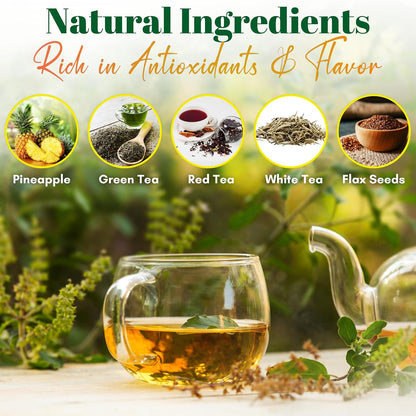 GN + VIDA Pinalim Tea | Pineapple Based Tea Containing Red Tea, Green Tea, White Tea and Senna Leaf | 30 Tea Bags