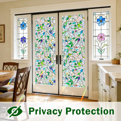 Window Film, Frosted Privacy, One Way Tint, UV Block, Heat Insulation, Anti-Glare, Static Cling, Renter Friendly for Home Bathroom Door