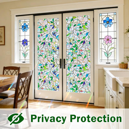Frosted Glass Window Film, Decorative Sun Heat Blocking,Anti UV Save Energy