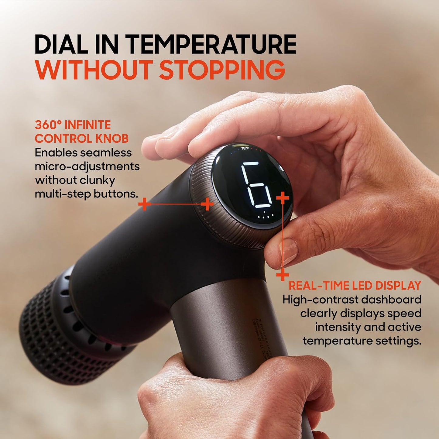 Sharper Image Powerboost Move - Mini Percussion Massage Gun| 4 Attachments, 4 Speeds, FSA Eligible| Full Body Back & Shoulder Massager| Deep Tissue Muscle Recovery| Portable Pain Relief Massage Tool