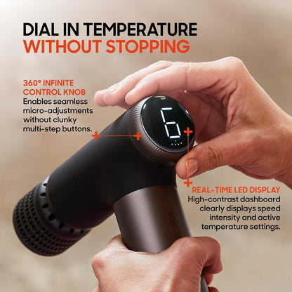 Sharper Image Powerboost Move - Mini Percussion Massage Gun| 4 Attachments, 4 Speeds, FSA Eligible| Full Body Back & Shoulder Massager| Deep Tissue Muscle Recovery| Portable Pain Relief Massage Tool