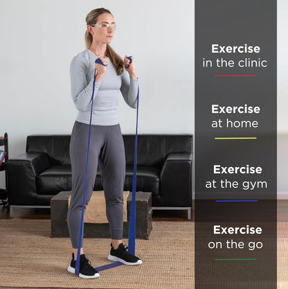 THERABAND Professional Resistance Bands Set, 7 Pack 6 ft Exercise Bands for Working Out, Stretch Bands for Physical Therapy, Pilates & Full Body Workout, Levels 1–7