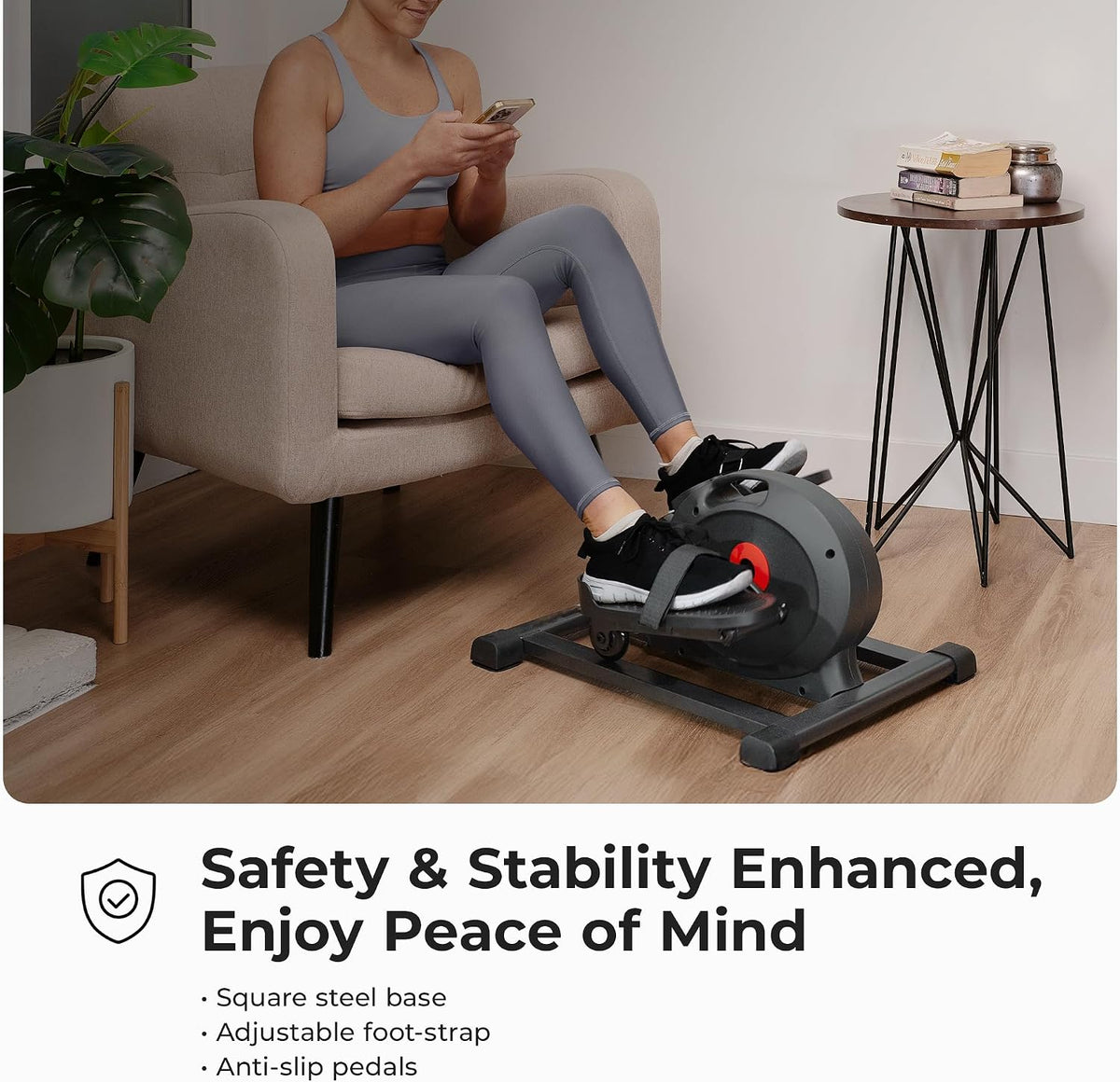 Sunny Health & Fitness Under Desk Pedal Elliptical Machine Leg Exerciser