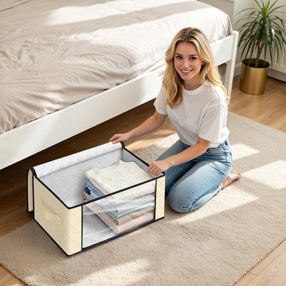 Fab totes Storage Bags for Clothes Blanket Storage Bins with Lids