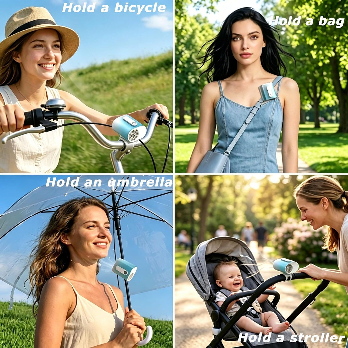 Portable Waist Fan, Clip on Neck Fan 5200mAh Rechargeable Hands-Free