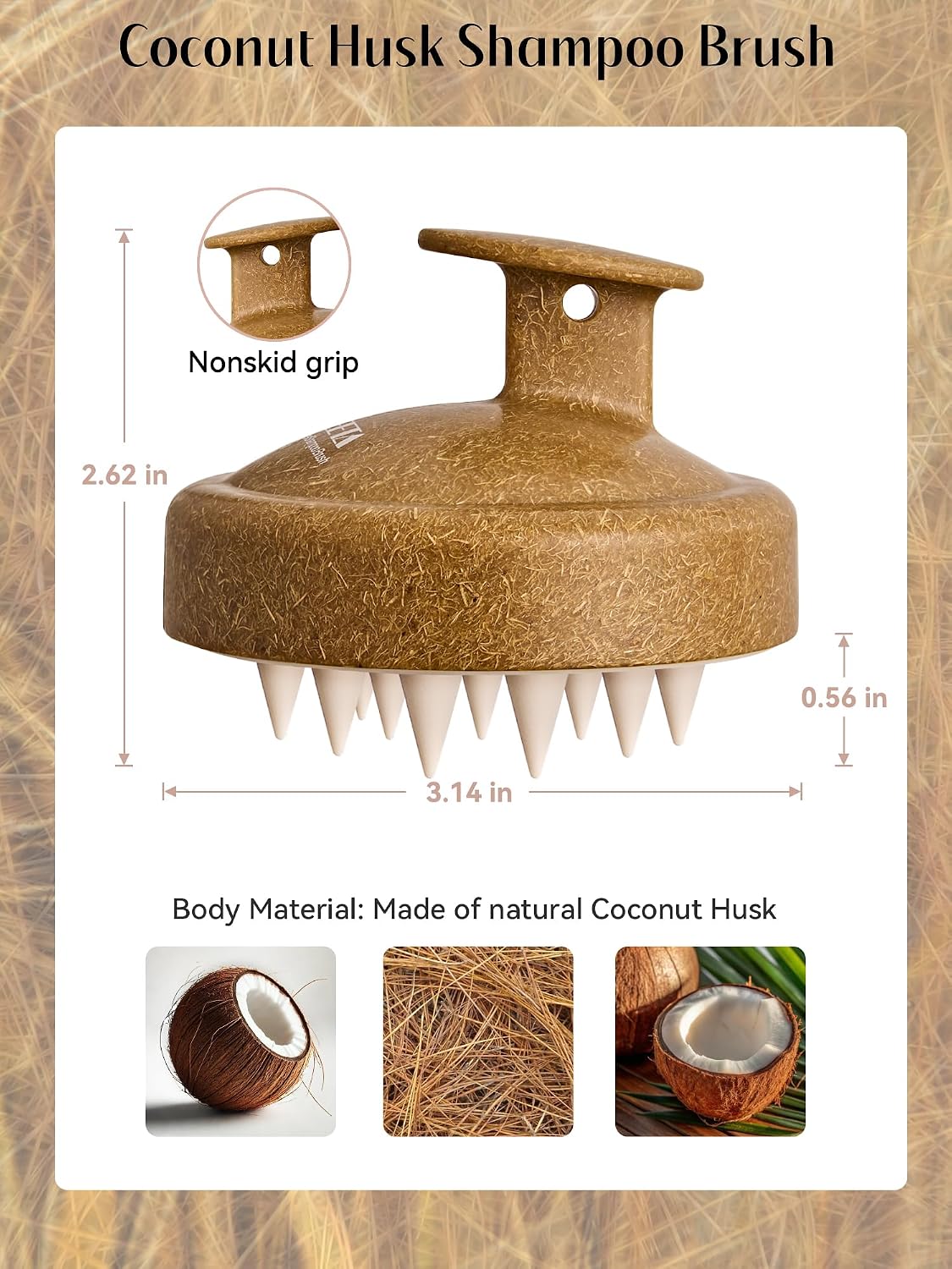 HEETA Scalp Massager Hair Growth, Soft Silicone Scalp Scrubber Shampoo Brush for Exfoliation, Dandruff Removal Head Massage Stress Relax, Wet & Dry Use for Thick Thin Curly Hair Care, Black