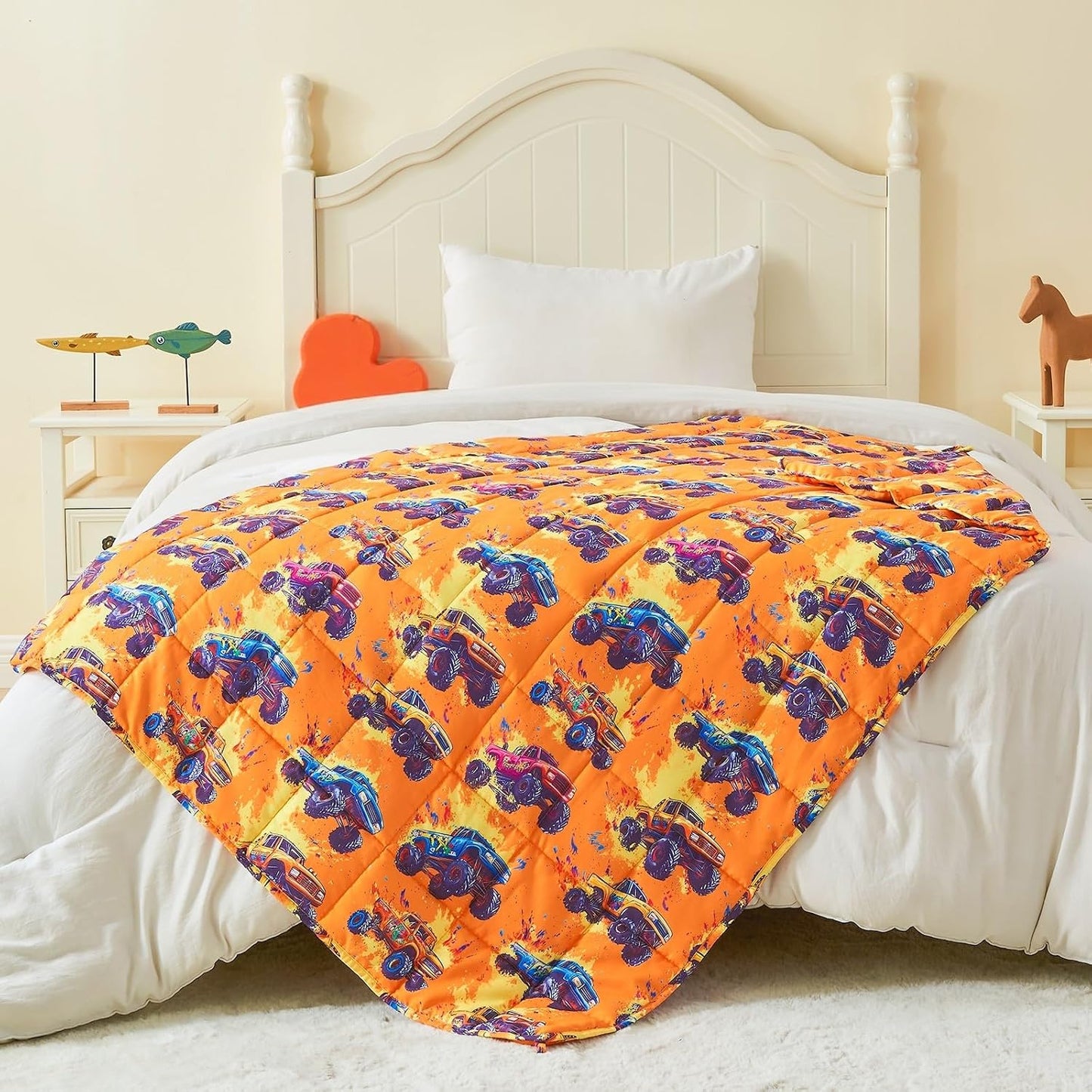 yescool Weighted Lap Pad 2 Pounds Weighted Lap Blanket, Space Plane Small Weighted Blanket, Weighted Throw Blanket Gifts for Travel Indoor Outdoor, 20"x30"