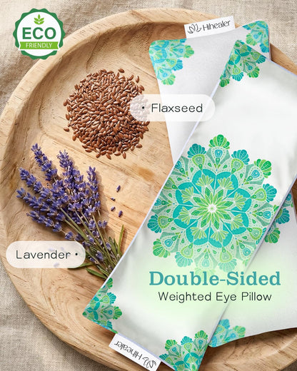Hihealer Lavender Eye Pillow for Relaxation, Yoga, Sleep, Weighted Eye Mask