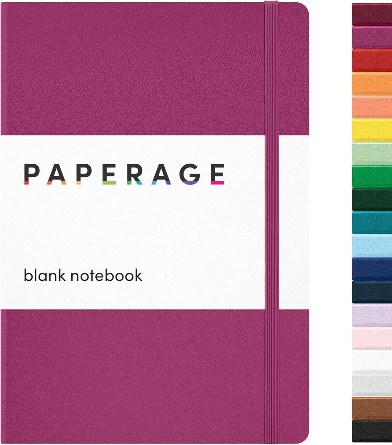 PAPERAGE Lined Journal Notebook, Hardcover Journal for Women & Men, 160 Pages, (5.6 in x 8 in), College Ruled Journaling Notebook for Work, School Supplies & Note Taking, (Black)