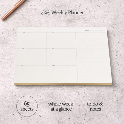 Daily To-Do List Notepad – Desk Pad for Work and Study, Minimal, 8.25x5.85 Inches