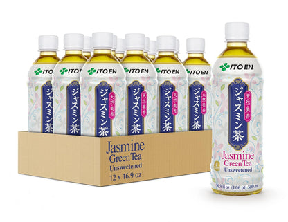 Ito En Jasmine Green Tea Unsweetened 16.9 Fluid Ounce (Pack of 12), 0 Calories…
