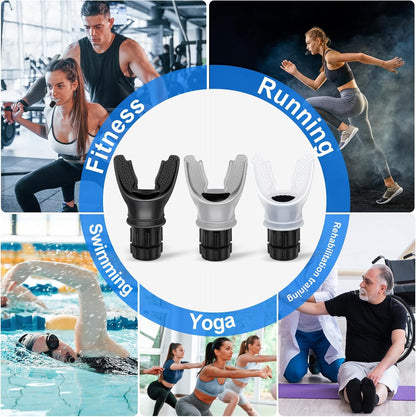TEAWOO 3 PCS Portable Breathing Trainer with Adjustable Resistance Settings