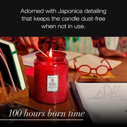 Voluspa Baltic Amber Candle, 18 oz, Coconut Wax Blend, Scented Candles for Home, 100 Hour Burn Time, Candle Jar