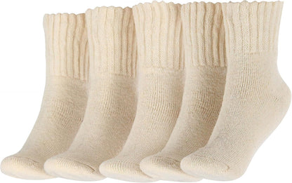 BenSorts Women's Winter Boots Socks Thick Warm Cozy Crew Socks Solid Color Gifts