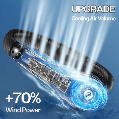 KIDEE Neck Fan, Portable Bladeless Neck Fans, Upgrade 360° Airflow, Super Quiet, 3 Speeds, 4000mAh Personal Wearable Neck Fan, Upgraded Cooling Air Volume USB Rechargeable Hands Free Fan