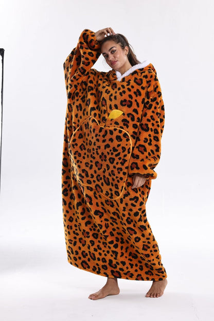 Capecage Blanket Hoodie, Long Hooded Blanket Sweatshirt as Birthday Gifts for Women Men, Long Wearable Blanket for Women Men.