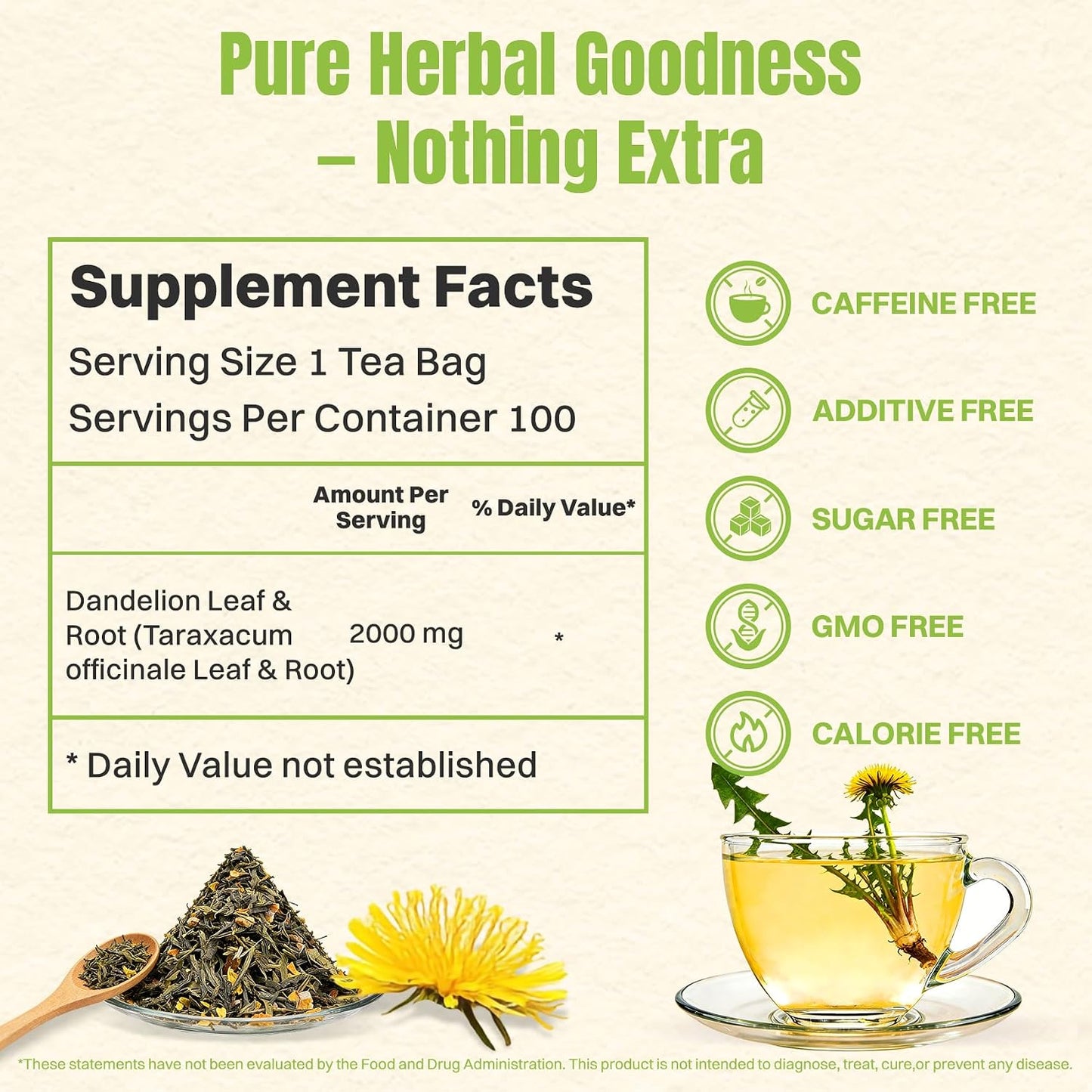 Hiihone Lemon Balm Tea Bags 20 Count – Pure & Natural Lemon Balm Tea, Caffeine-Free Herbal Tea, Calming & Soothing, Non-GMO, Fresh Citrusy Flavor