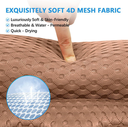 REEZEIVI Bath Pillows for Tub,Bath Pillow with 6 Non-Slip Suction Cups,Soft 4D Mesh Fabric,Bathtub Pillows for Tub Neck and Back Support,Extra Thick Luxury Bathtub Pillows,Grey