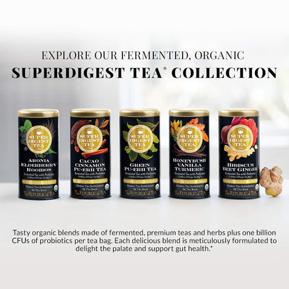 The Republic of Tea Organic Honeybush Vanilla Turmeric Herbal Tea, 36 Count