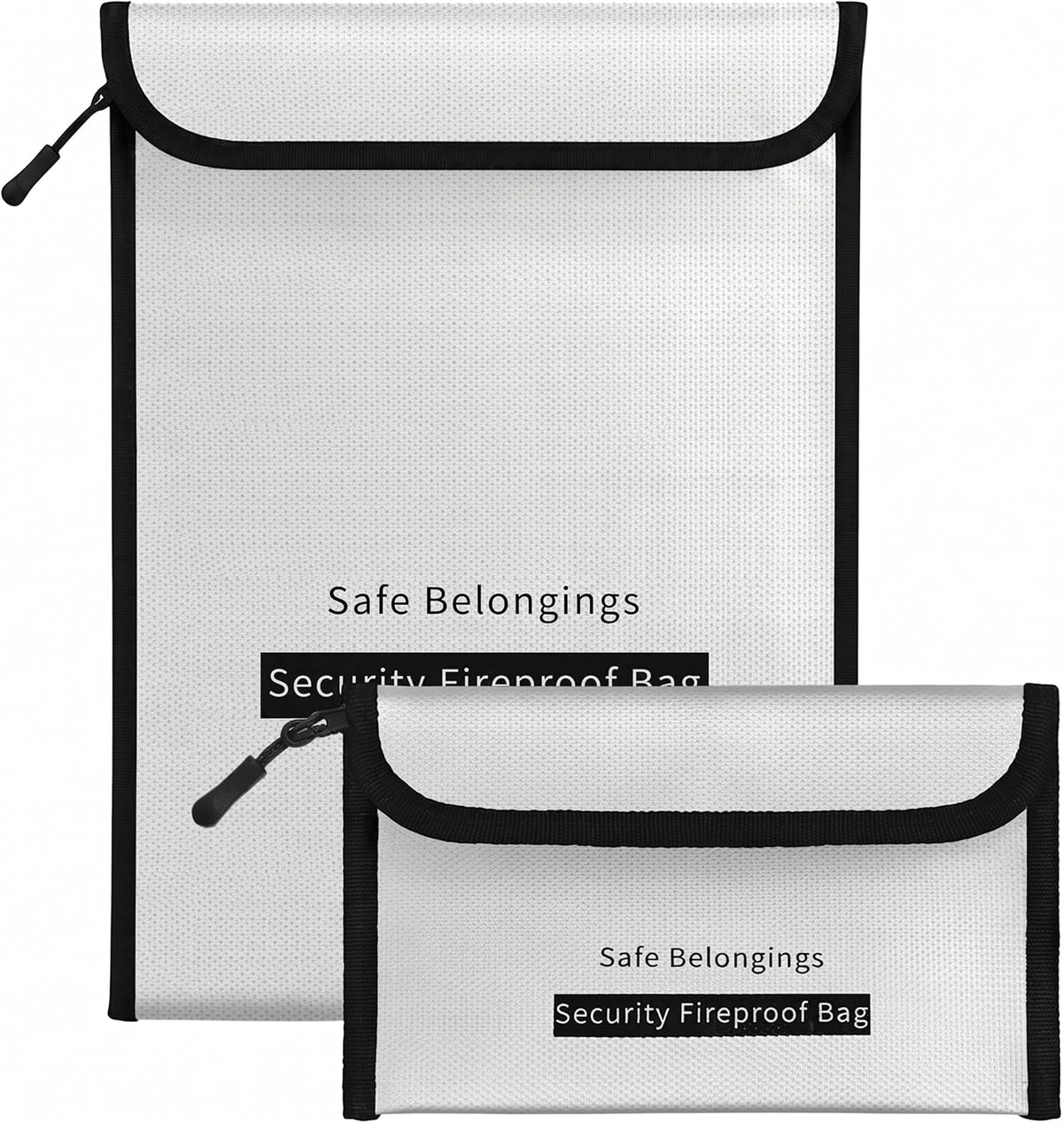 2 Size Fireproof Waterproof Document Money Bag, Important File Safe Holder