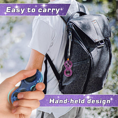 Original Fidget Toy Game, Rubberized Classical Controller Fidget Concentration Toy with 8-Fidget Functions and Lanyard - Excellent for Relieving Stress and Anxiety