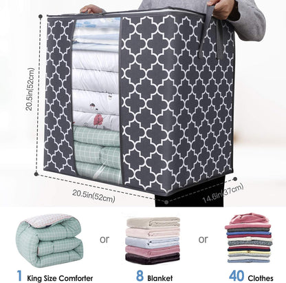 Storage Bags 3 Pack 100L Clothes Organization and Storage Containers