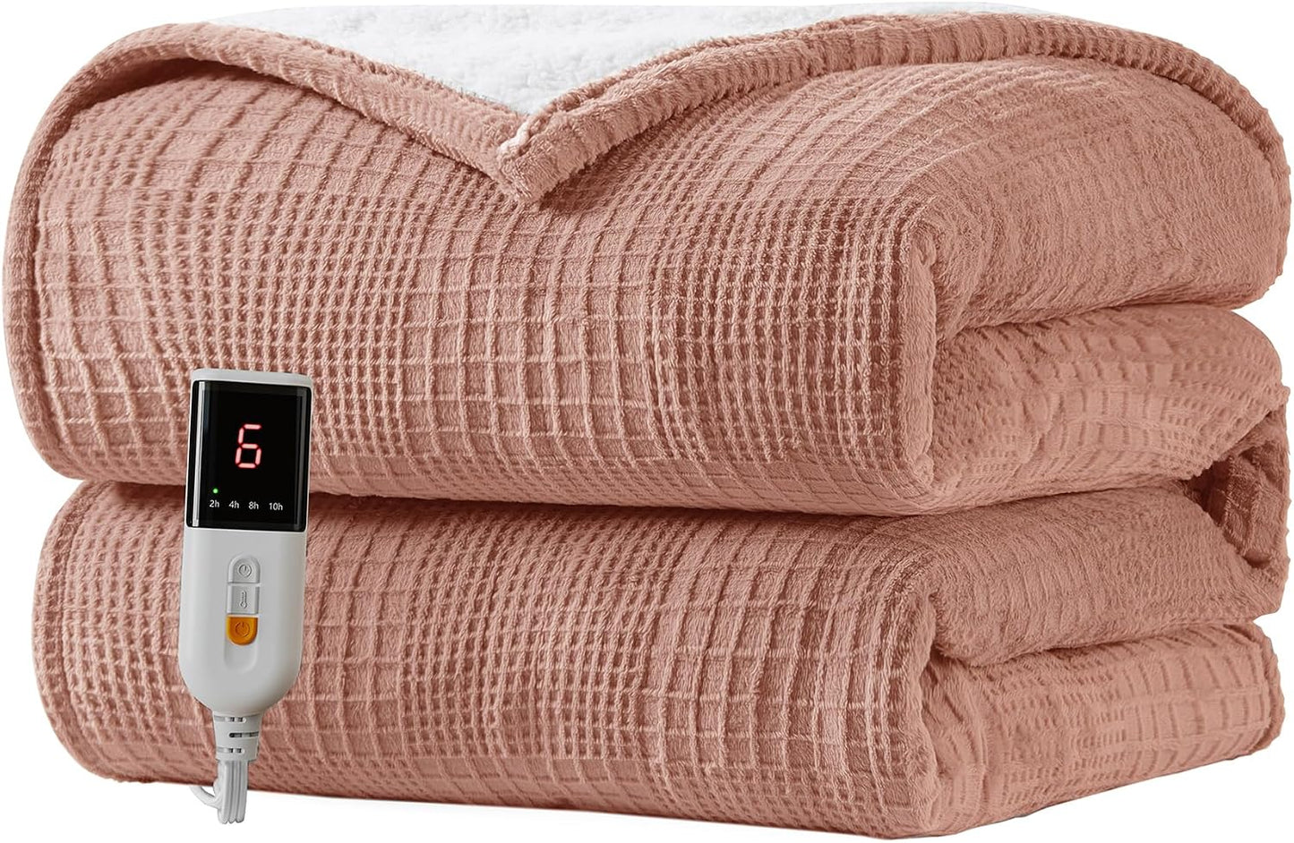 Texciting Heated Blanket Electric Blanket Throw 50''X60''-Heating Throw with 9 Heat Settings-2-10 Hours Auto Off,ETL Certified,Machine Washable (Green)