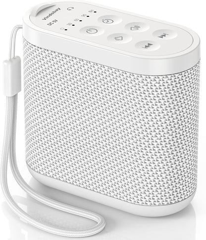 Portable Travel Sound Machine for Adults, Baby Sleeping : Super Long-Lasting & Rechargeable Battery, Headphone Jack, 21 Sounds - White Noise Machine for Office Privacy & Noise Canceling, Home, Gift