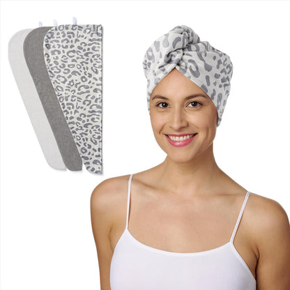 Turbie Twist 2-Pack Microfiber Hair Towel for Beauty, Travel, Gifting - Hair Wrap Turban for Straight, Wavy & Curly Hair - Premium Personal Care - Dark Purple & Light Purple